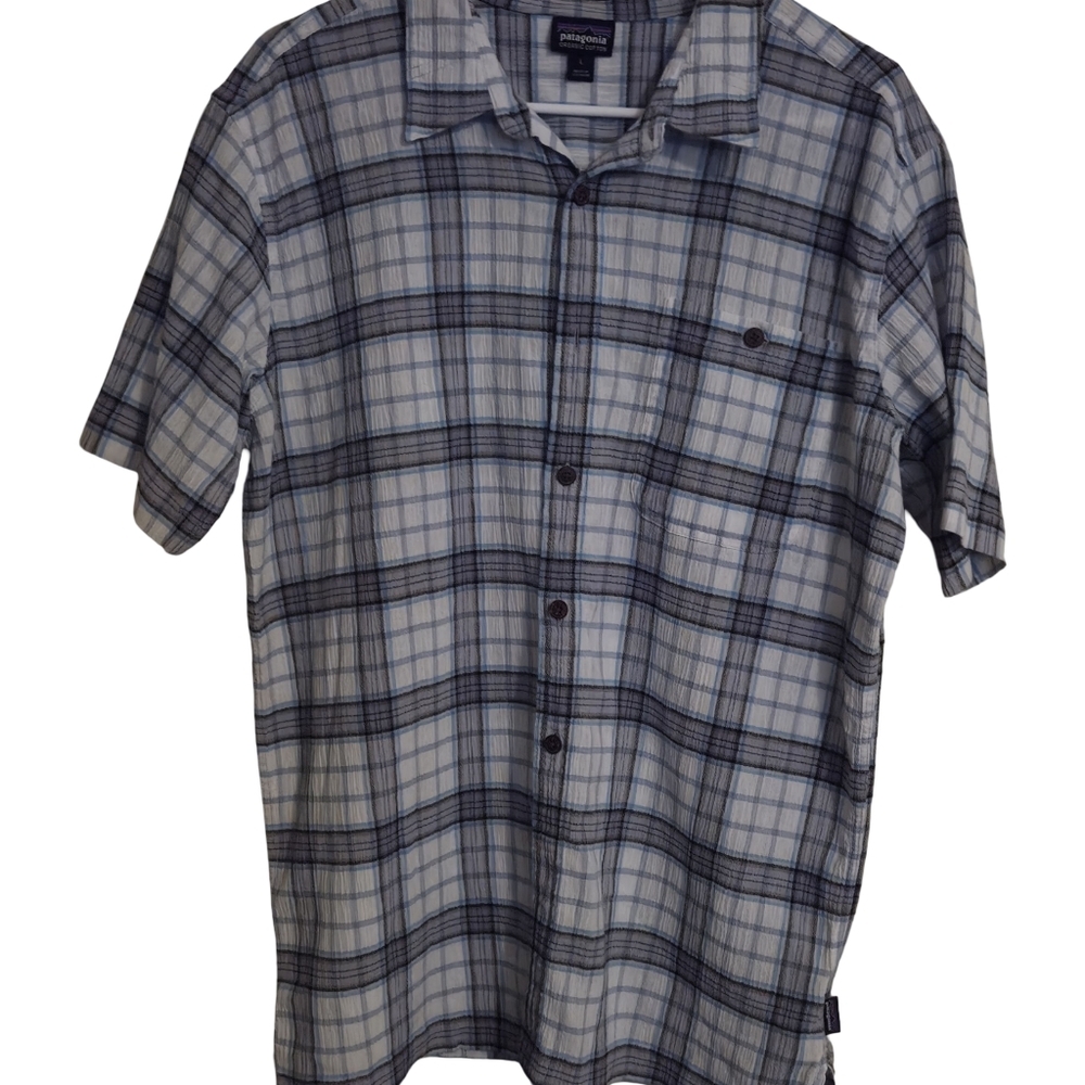Patagonia A/C Shirt Men’s Plaid Short Sleeve Shirt Sz L‎